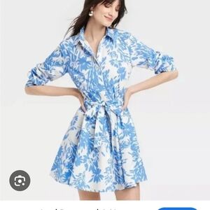 a new day Blue and White Floral Dress